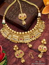 Brass High Gold Rajwadi Choker Set Wholesale Shop In Surat
